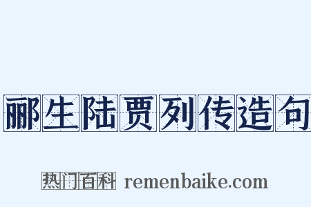 郦生陆贾列传造句是什么意思的图片